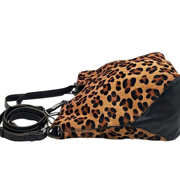 Elizabeth and James Animal Print Calf Hair Shoulder Bag - Picture 2 of 6